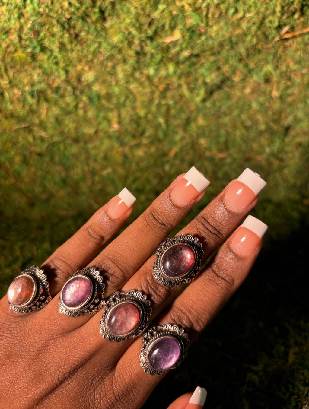 The Purple Moon Stainless Steel Ring