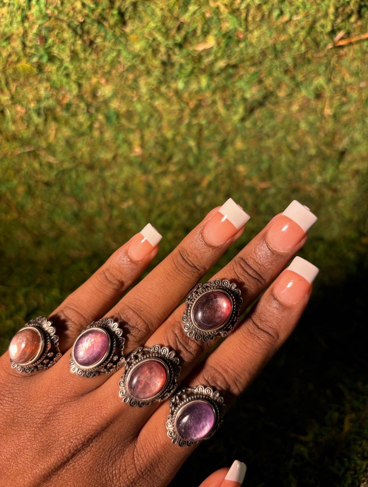 The Purple Moon Stainless Steel Ring